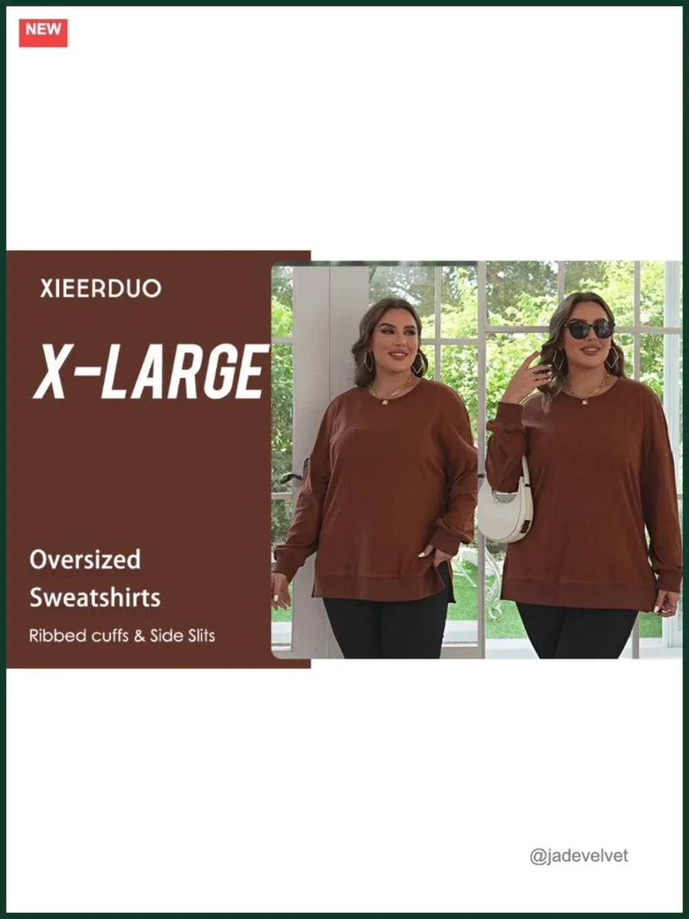 Oversized Pullover Sweatshirt Casual Crewneck Long Sleeve Comfy Top